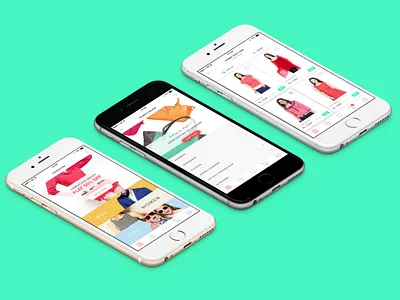 Interfaces de aplicativos de lojas no celular com design minimalista